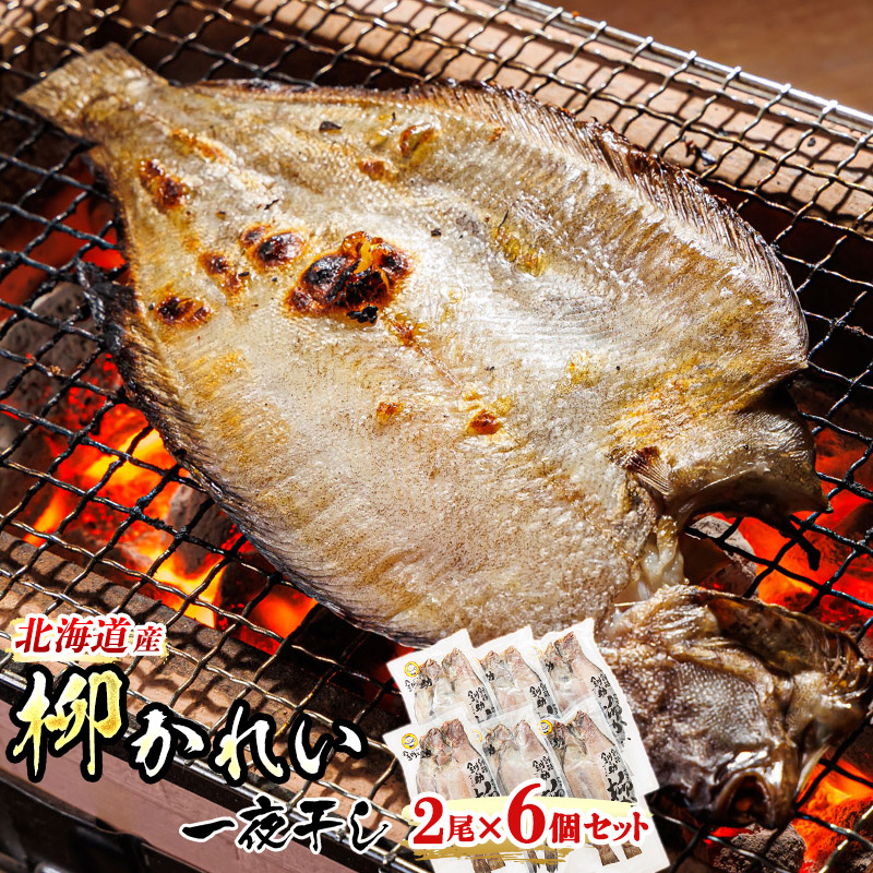 北海道産 柳かれい 一夜干し 2枚×6個セット｜ 北海道産 柳かれいを 一夜干しに！ セット ひもの 冷凍 すぐ届く 魚介類 北海道 釧路町 釧路超 特産品