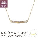 【ふるさと納税】 ネックレス ペンダント ジュエリー アクセサリー レディース K18 0.16カラット ダイヤモンド リバーシブル 2WAY ギフト プレゼント ジュエリーケース付 鑑別書付 保証書付 k120-013