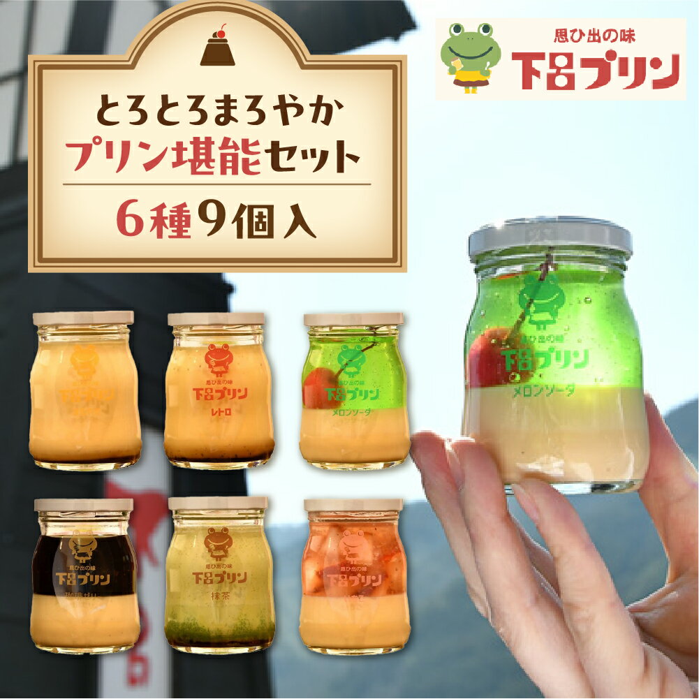 【ふるさと納税】【下呂プリン】とろとろまろやかなプリンがたっぷり4個！まろやかよくばりセット 6種類 計9個入（1個85g）プリン デザート スイーツ 洋菓子 下呂温泉 おすすめ 贈答品 贈り物 ギフト プレゼント お中元 父の日 母の日 敬老の日 こどもの日 20000円 2万