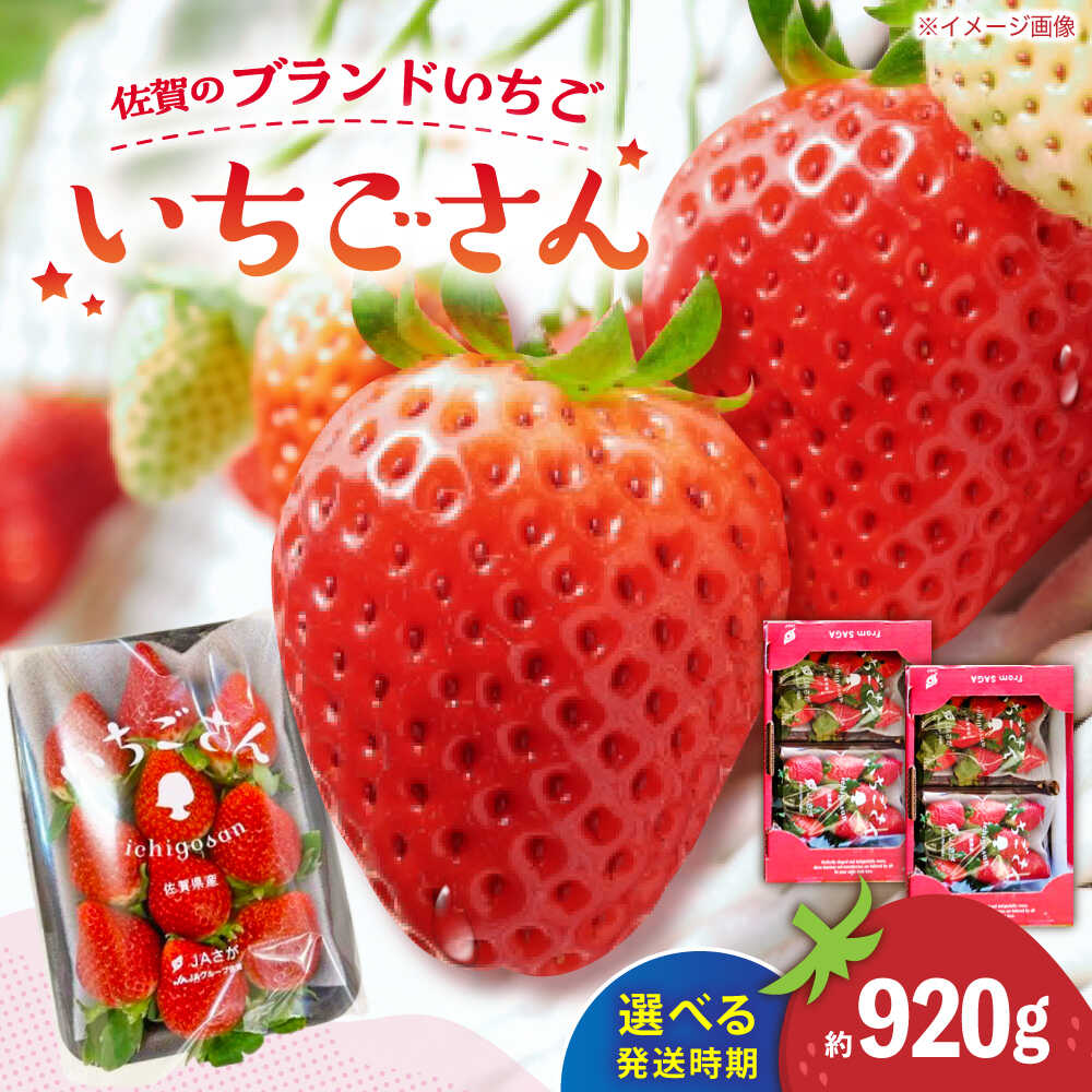 【ふるさと納税】【選べる発送時期】【先行予約】佐賀のブランドいちご いちごさん 約920g（約230g×4p）/中村青果店[UDK006]