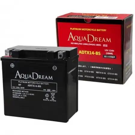 AQUADREAM PLATINUM バイク用バッテリー 液入充電済 ADTX14-BS 1個_家電製品 アウトドア・カー用品  _【配送不可地域：沖縄県】【1608769】