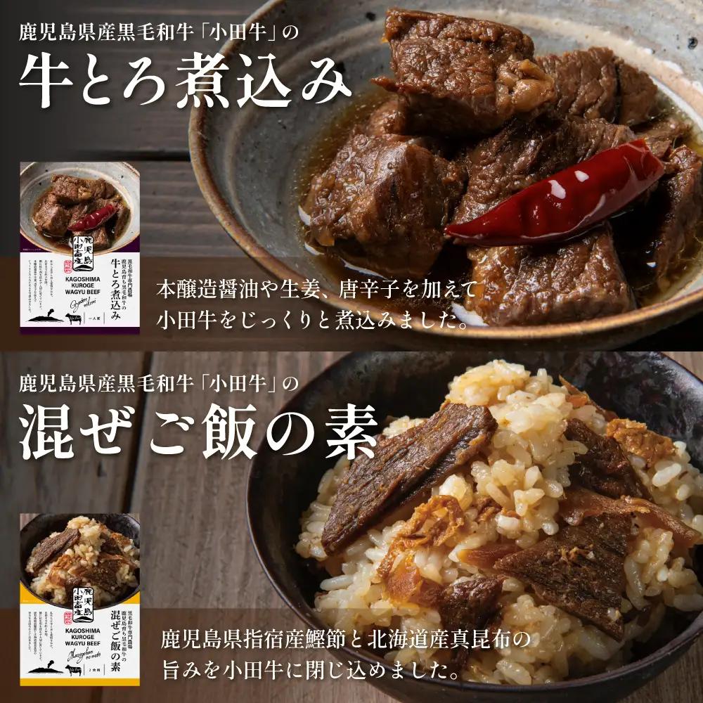 【プレミアムブランド】「小田牛」レトルト4種セット (カレー・パスタ・牛とろ煮込み・混ぜご飯の素) 牛肉 お肉 惣菜 常温保存 簡単調理 湯煎 おかず レトルト セット 和食 洋食 ビーフカレー ボロ
