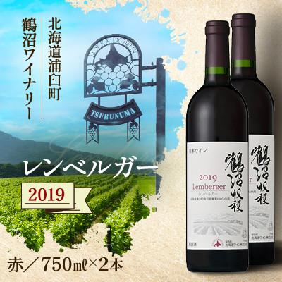 ふるさと納税 浦臼町 鶴沼収穫ワイン【レンベルガー】赤ワイン 2019年産 2本