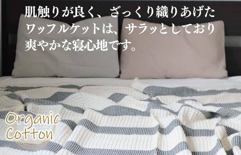 オーガニック100% 泉州南部織 フルオーガニックコットン ワッフルケット 020C354_イメージ2