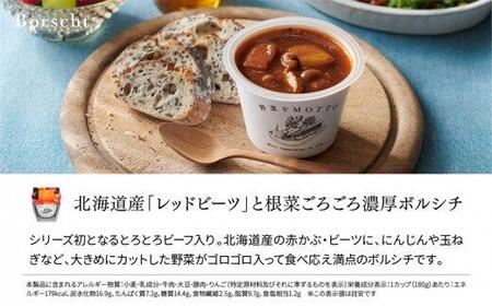 レンジで1分 野菜をMOTTOスープ【ボルシチ】単品 4個セット 具だくさんスープ