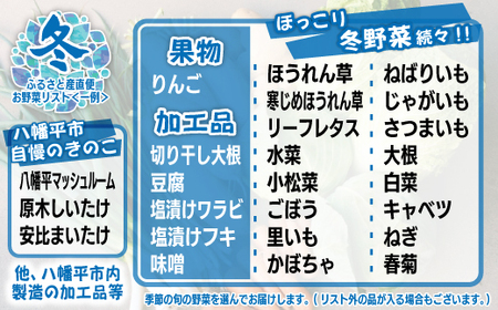 【旬の野菜セット】八幡平のふるさと産直箱（大） ／  野菜 採れたて 新鮮 おまかせ 詰合せ 詰め合わせ 野菜の詰合せ セット やさい 季節 旬 産直箱 産地直送 直送 葉物 自宅用 家庭用 お取り寄