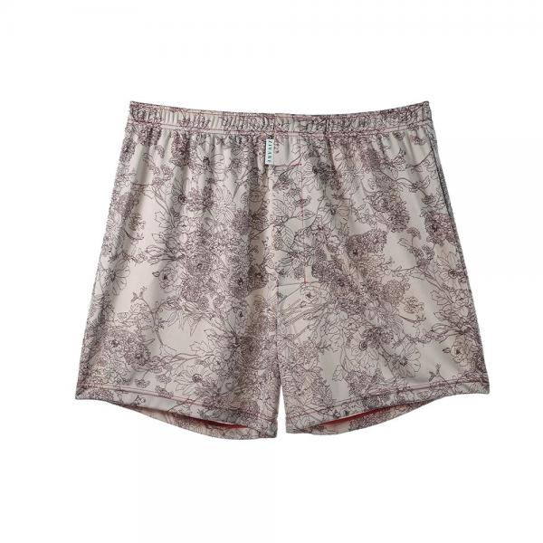 メンズ 下着 ショートトランクス Ｌサイズ 3枚セット （02 Leaf black）（04 Botanical green）（05 Botanical beige） 締め付け感の無い/専用BOX付き