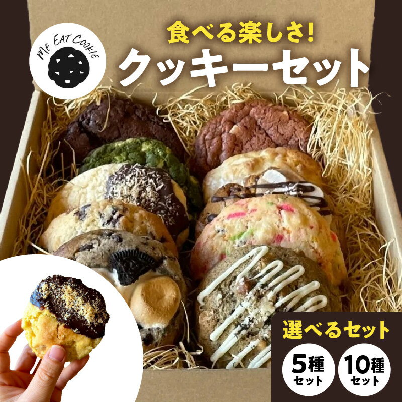【ふるさと納税】【選べる内容量】定番人気クッキー 5種セット 10種セット クッキー 焼菓子 洋菓子 チョコレート 抹茶 バニラ オレオ レモン ホワイトチョコ キャラメル イチゴ パイン 美味しい 個包装 奈良県 生駒市 送料無料