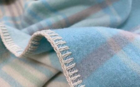 【ブルー】リビングでのご使用にぴったり チェック柄 リビングケット 140x180cm 1517S BL