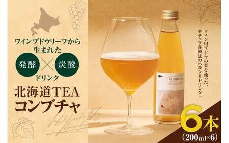 北海道TEAコンブチャ ブドウリーフ発酵 炭酸ドリンク 健康志向 甘さ控えめ_Y037-0348