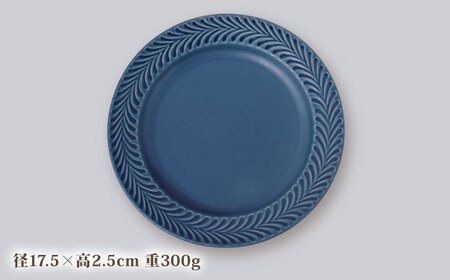 【波佐見焼】ローズマリー プレート 約18cm デニム＆アイボリー ペア 2色セット【福田陶器店】[PA422]