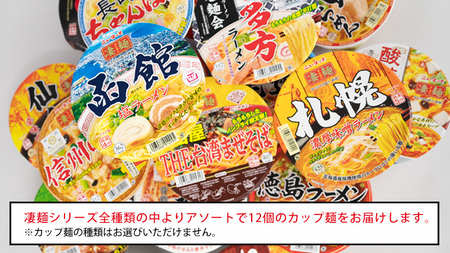 【本社 工場直送！】ヤマダイ ニュータッチ 凄麺（ノンフライカップ麺）12食 詰め合わせ セット 箱買い カップめん カップラーメン [AH007ya]