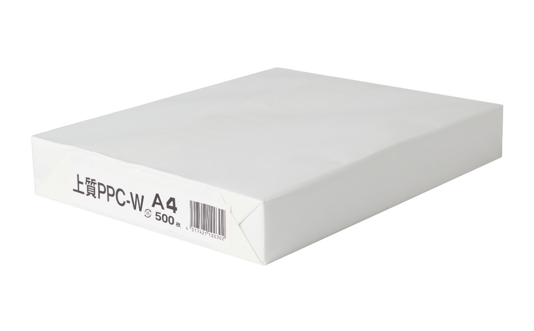 日本製紙　上質PPC-W　A4コピー用紙　500枚（500枚x1パック）
