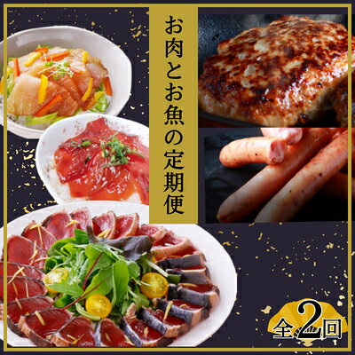 【ふるさと納税】【毎月定期便】お肉とお魚の定期便全2回【配送不可地域：離島】【4014837】