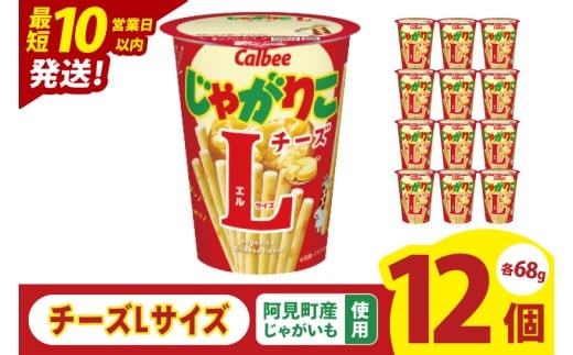 【10営業日以内に出荷】カルビー じゃがりこ チーズ Lサイズ 66g×12個｜Calbee お菓子 菓子 おやつ おかし ぽてち ポテチ スナック おつまみ ジャガイモ じゃがいも（93-82）