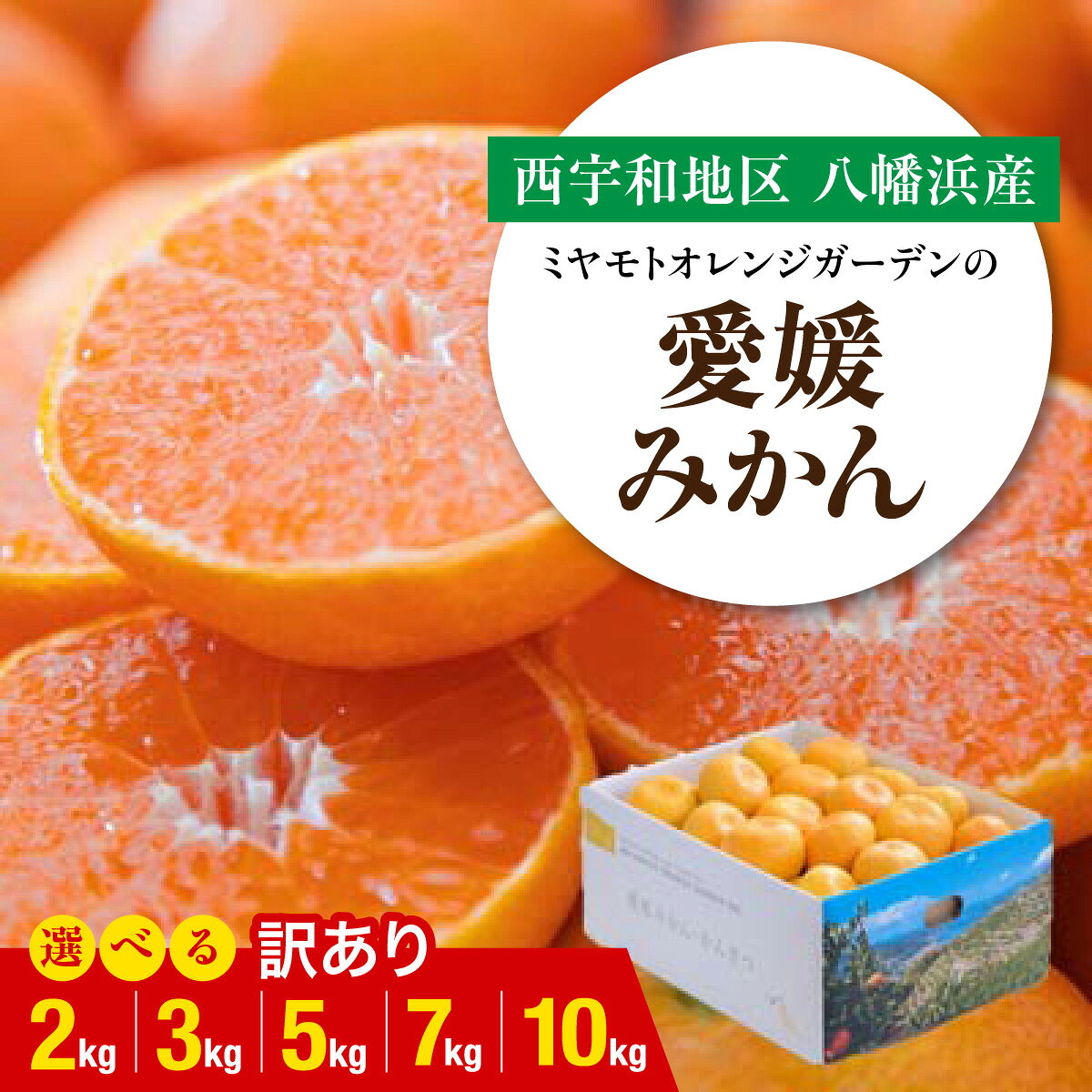 【ふるさと納税】 【先行受付】八幡浜産愛媛みかん 選べる容量 ( 2kg / 3kg / 5kg / 7kg / 10kg )【訳あり】【C25-132】 みかん ミカン 蜜柑 訳あり 愛媛みかん 果物 くだもの フルーツ おいしい 柑橘 愛媛県 八幡浜市 産直 産地直送 送料無料 【G1166251】 YWTAP075