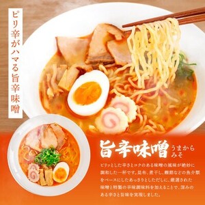 【毎月定期便】旨辛味噌味 ラーメン 8食分 ＜2食入×4袋 スープ用 調味料付＞全3回【配送不可地域：離島】【4068208】