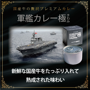 京都舞鶴 軍艦カレー極 4缶 200g/缶 国産牛 牛肉 牛 ビーフカレー レトルト 長期保存 備蓄 備蓄用 災害 防災 防災グッズ 非常食 避難グッズ 避難食 災害対策 食料 食材 キャンプ アウト