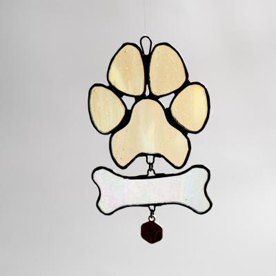 ふるさと納税 大月町 ステンドグラス 犬の肉球 わんわん 骨 オーナメント 手作り インテリア雑貨  ハンドメイド 雑貨 |  | 01