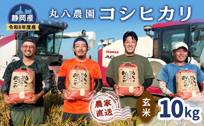 【予約】お米 令和8年度産静岡産コシヒカリ玄米 10kg 米 コメ こしひかり コシヒカリ 玄米 袋井市 静岡県