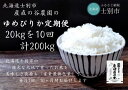 【ふるさと納税】（産直の谷農園）※定期便※　産地直送米「ゆめぴりか」（20kg×10ヵ月）