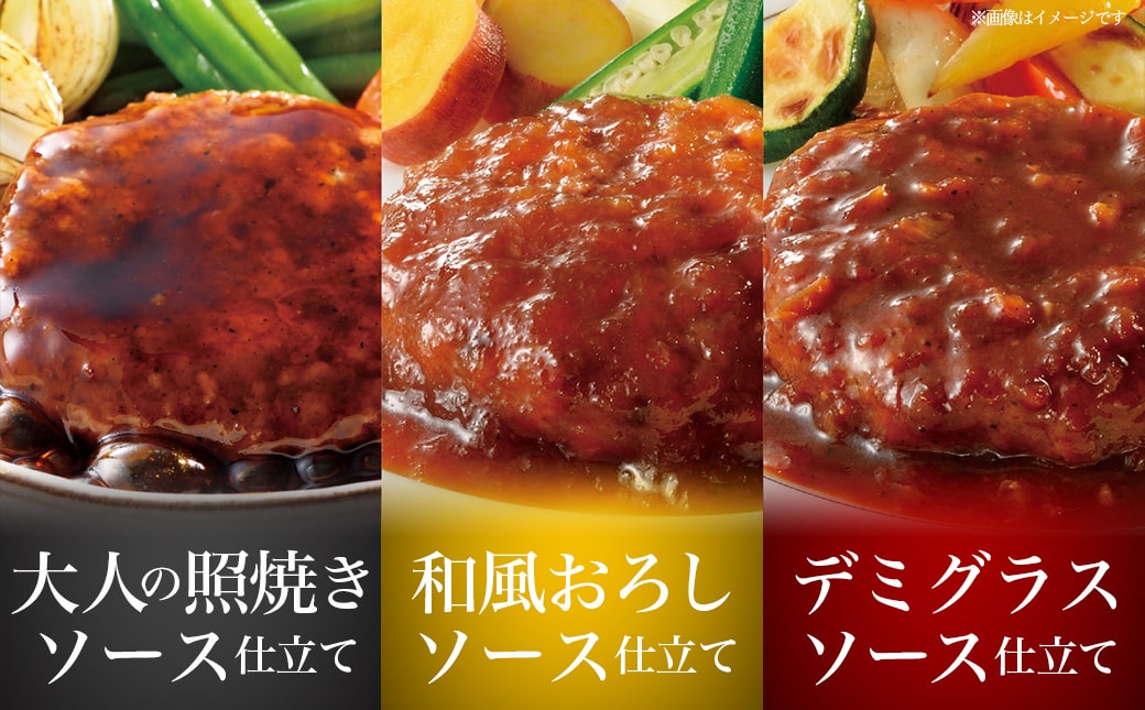 【父の日】霧島黒豚 3種の煮込みハンバーグギフト (デミグラスソース仕立て・和風おろしソース仕立て・大人の照焼きソース仕立て)≪6月12日～15日お届け≫_AA-2804-FG