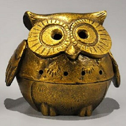 【ふるさと納税】[高岡銅器]香炉 フクロウ君 金（こうろ ふくろうくん） 工芸品 民芸品 インテリア ふくろう