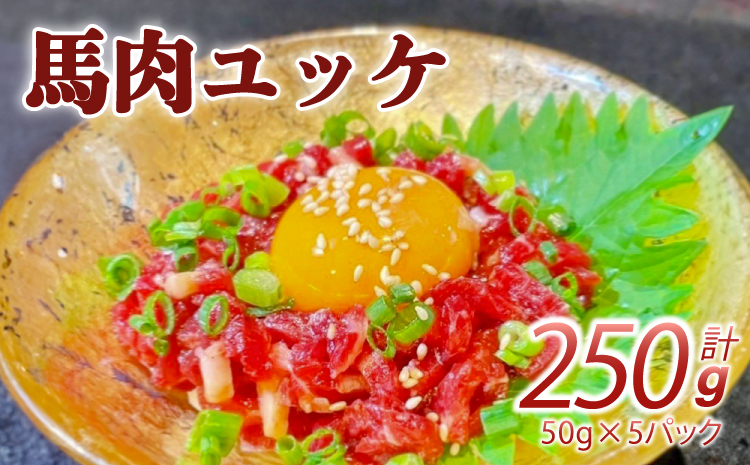 【数量限定】馬肉ユッケ 250g 1パック50g 個包装 肉 お肉 馬刺し 馬肉 馬 ユッケ