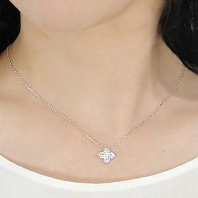 ふるさと納税 甲府市 Pt900　1.00ct　ダイヤモンド スイートフラワー ペンダントP0080 |  | 03