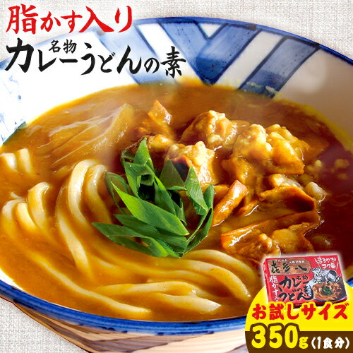 【ふるさと納税】《寄付額見直しました！！》脂かす入りカレーうどんの素 お試し規格 350g(1食分) たらいうどん喜多八《30日以内に出荷予定(土日祝除く)》大阪府 羽曳野市 送料無料 カレー うどん 脂かす あぶらかす 喜多八