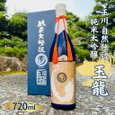 【ふるさと納税】玉川 自然仕込 純米大吟醸 玉龍 (山廃)720ml 木下酒造 加東市特A地区産 山田錦使用 化粧箱入[ 日本酒 酒 お酒 四合瓶 贈答品 ]　 アルコール 家飲み 宅飲み 晩酌