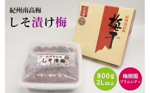 【特選】しそ漬け梅 800g 3L以上 A-086a