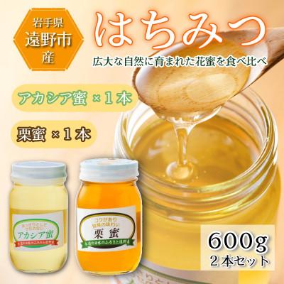 ふるさと納税 遠野市 栗蜜 / アカシア 蜂蜜 600g 2本セット 岩手県 遠野産 馬場光男