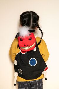 獅子舞 ぬいぐるみ付き 子供用リュック | 装飾品 鞄 カバン かばん バッグ リュック 子供用 獅子舞 長野県 飯田市 信州 AV07