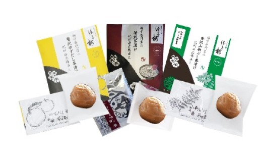 N009 勝喜梅　贅沢茶漬け３種詰合せ（紀州南高梅添え６袋セット）