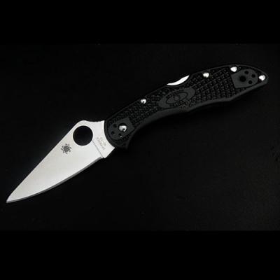 ふるさと納税 関市 【スパイダルコ】デリカ4 フルフラット ブラック(折りたたみナイフ)