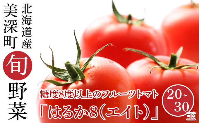 
[№5894-0594]【2024年発送】糖度8度以上 フルーツトマト はるか8（エイト）20～30玉 北海道 美深町産 トマト 野菜 夏
