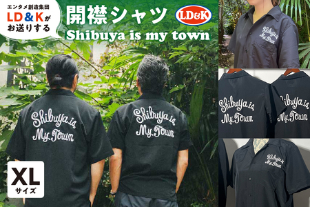 「Shibuya is my town」開襟シャツ（XLサイズ）【205002-3】