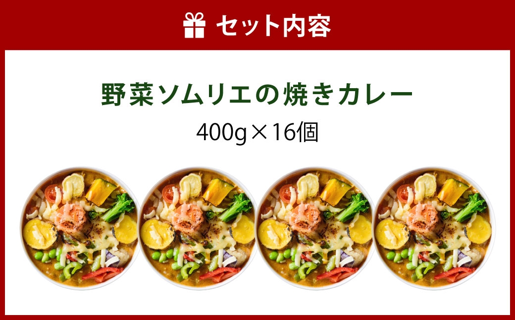 野菜ソムリエの焼きカレー400g×16