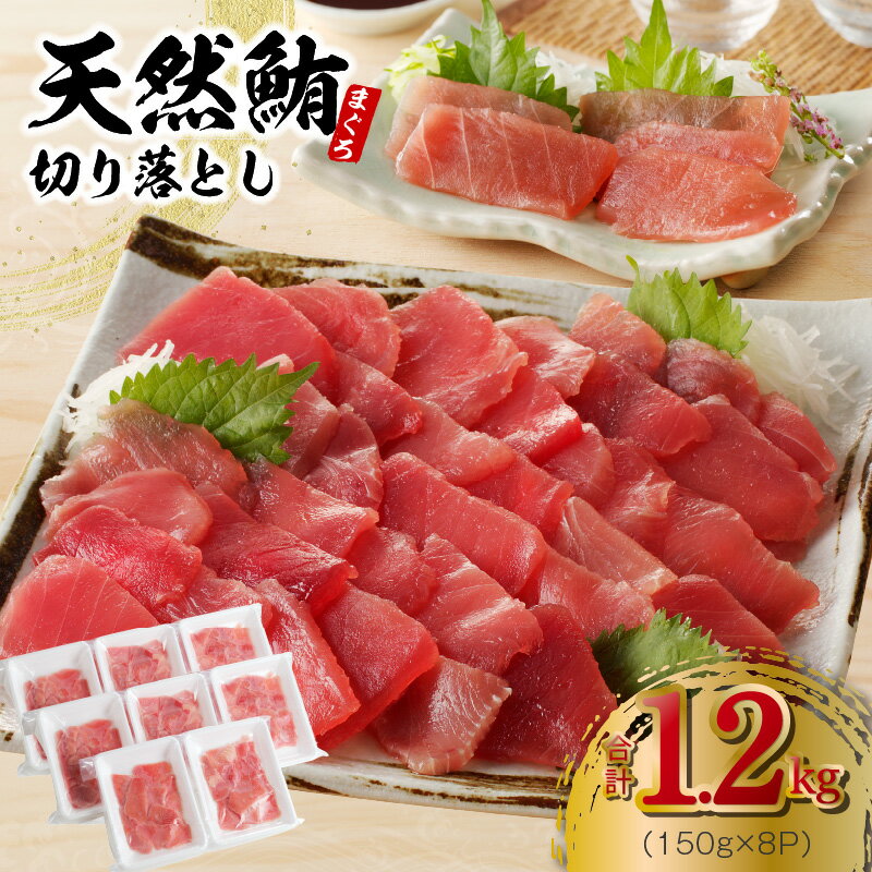 【ふるさと納税】1月発送可 マグロ 切り落とし 合計 1.2kg 150g × 8パック 天然まぐろ 小分け 便利 刺身 食べやすい 薄切り スライス 天然 赤身 新鮮 海鮮丼 寿司 魚 魚介類 海鮮 食品 お取り寄せ 冷凍 訳あり 発送時期が選べる大阪府 泉佐野市 送料無料