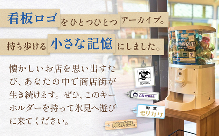氷見市中央町商店街看板キーホルダーガチャ ［ 全41種コンプリートセット ］ キーホルダー ストラップ ガチャガチャ トレーディング 看板 富山県 氷見市 レトロ