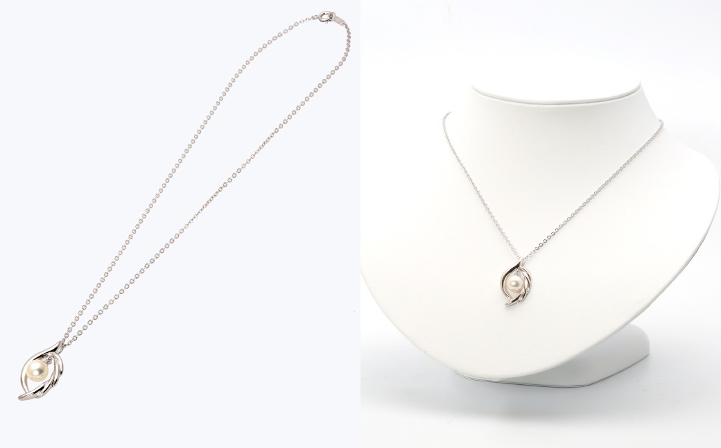 あこや真珠(7.5－8mm珠)デザインペンダントA ／ シルバー ペンダント アクセサリー パール