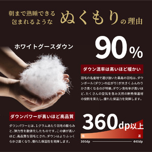 【抗ウイルス・抗菌加工】羽毛合掛けふとんホワイトグース90%(シングル)【創業100年】 羽毛布団 寝具 合掛けふとん 抗菌 シングル 山梨 富士吉田
