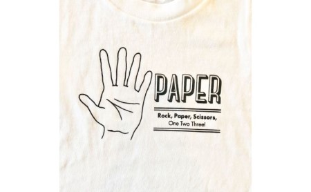 3人兄弟姉妹でおそろい/じゃんけん ROCK×PAPER×SCISSORS プリント/ Tシャツ3枚組ギフトセット【出産祝い・誕生日・ギフト・プレゼント】 80cm×90cm×130cm