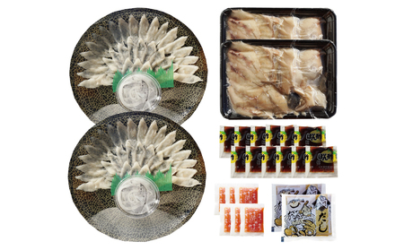 とらふぐ 刺身 ふぐちり 増量 セット 3～4人前 冷凍 ( ふぐ てっさ てっちり ふぐ刺身 フグ刺し身 刺身 本場 下関 ふぐ 河豚 フグ刺し 皮 ポン酢 もみじ スープ 付き ふぐちり鍋 ふぐ鍋