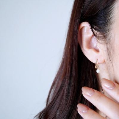 ふるさと納税 甲府市 【ジュエリー】K10イエローゴールド パール・シトリン ピアス 保証書付 SE-3337 |  | 02