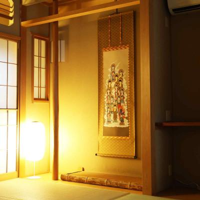ふるさと納税 本巣市 掛け軸「十三佛」 佐々将吉 尺五立 サイズ:180×53cm