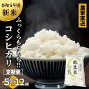 【ふるさと納税】米 新米 令和6年産【12か月定期便】新潟産 コシヒカリ 5kg×12回 毎月お届け 計60kg 特別栽培米『能生米』新潟米 農家自慢 糸魚川 プロが認めたうまい米 あぐ里能生 おすすめ 人気 農家直送 精米 おにぎり お弁当 こしひかり5kg 白米 米5kg