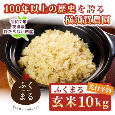 ふるさと納税 ひたちなか市 【先行予約・9月以降順次発送】令和7年　ひたちなか市産　ふくまる(玄米)10kg×1袋