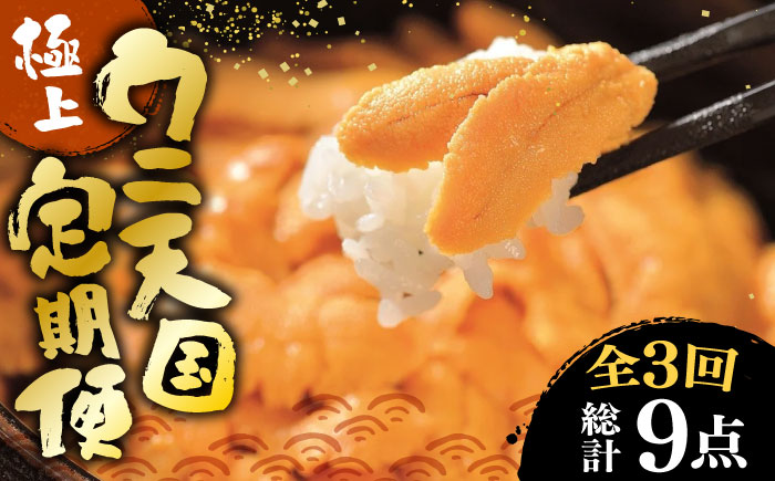 【全3回定期便】 極上 壱岐のウニ天国定期便 《壱岐市》 うに ウニ 雲丹 うに飯 生うに 贅沢 海鮮 [JZX001] 80000 80000円